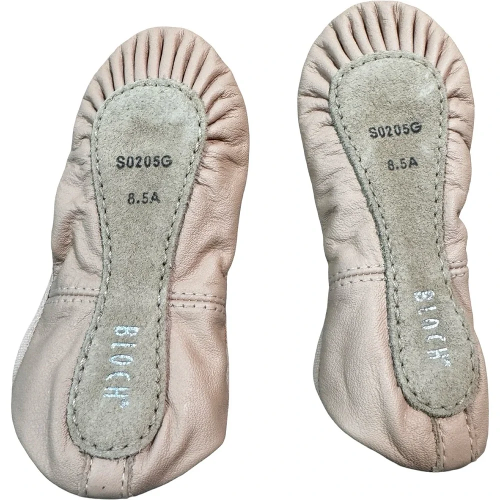 Bloch Dansoft Ballet Slippers Girls Size 8.5 A Pink New Leather S0205G Shoes‎